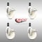 Service Caster 4 Inch 316SS Nylon Wheel Swivel 1-1/4 Inch Expanding Stem Caster Set Lock Brake SCC-SS316TTLEX20S414-NYS-114-4 - alternate 2